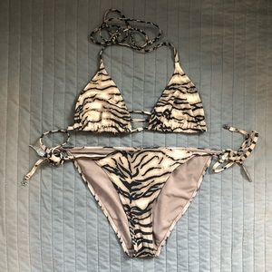 H&M Tiger Stripe String Bikini